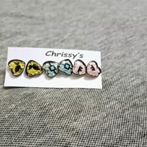 Mini Assorted Heart Studs 3pcs