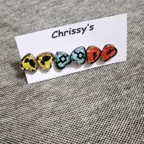 Mini Assorted Heart Studs 3pcs