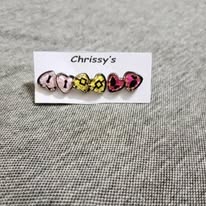 Mini Assorted Heart Studs 3pcs