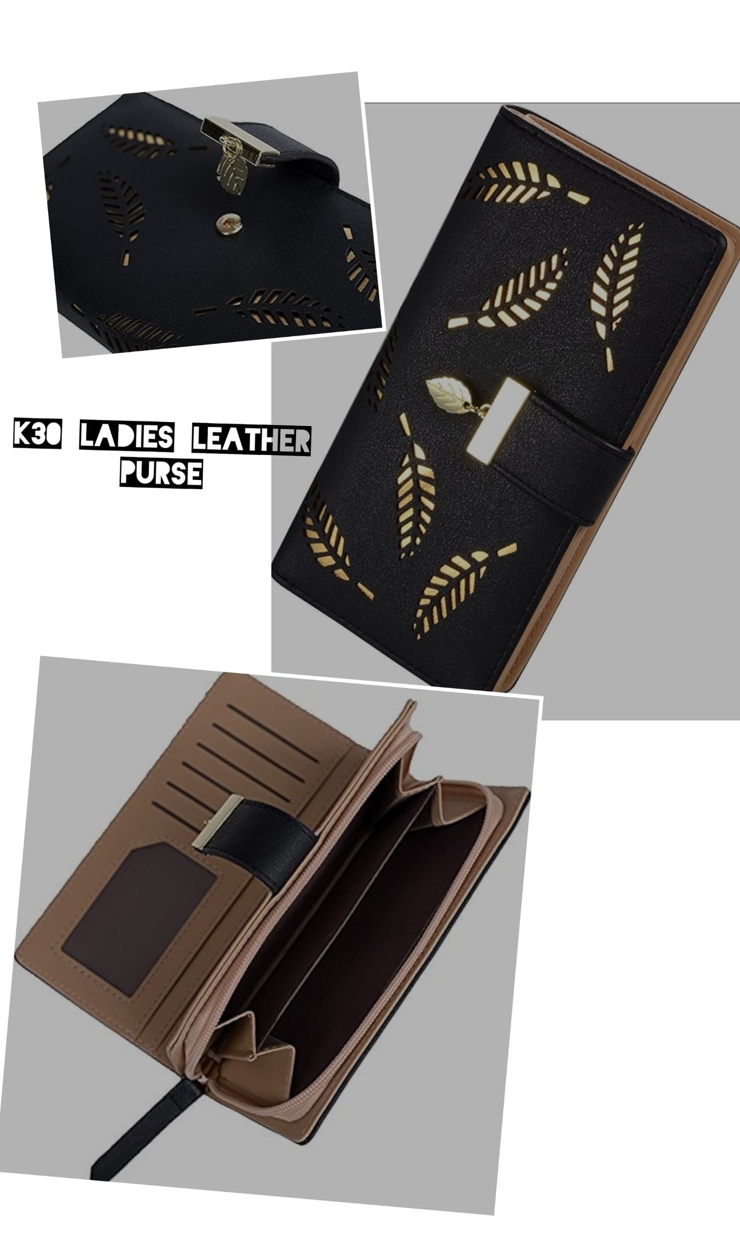Leaf Design Wallet for Women