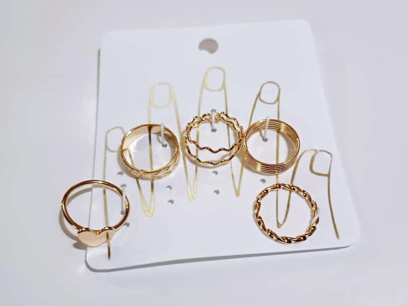 5 pcs Alloy Mindi Rings – Stylish & Versatile