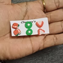 Chrissy's 3pcs Mixed Fruity Stud Earrings
