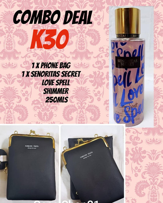 Phone Bag and Senorita Secret Shimmer Combo