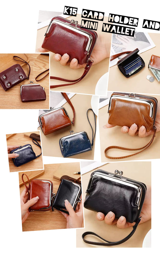 2 in 1 Mini Wallet Coin Purse & Card Holder