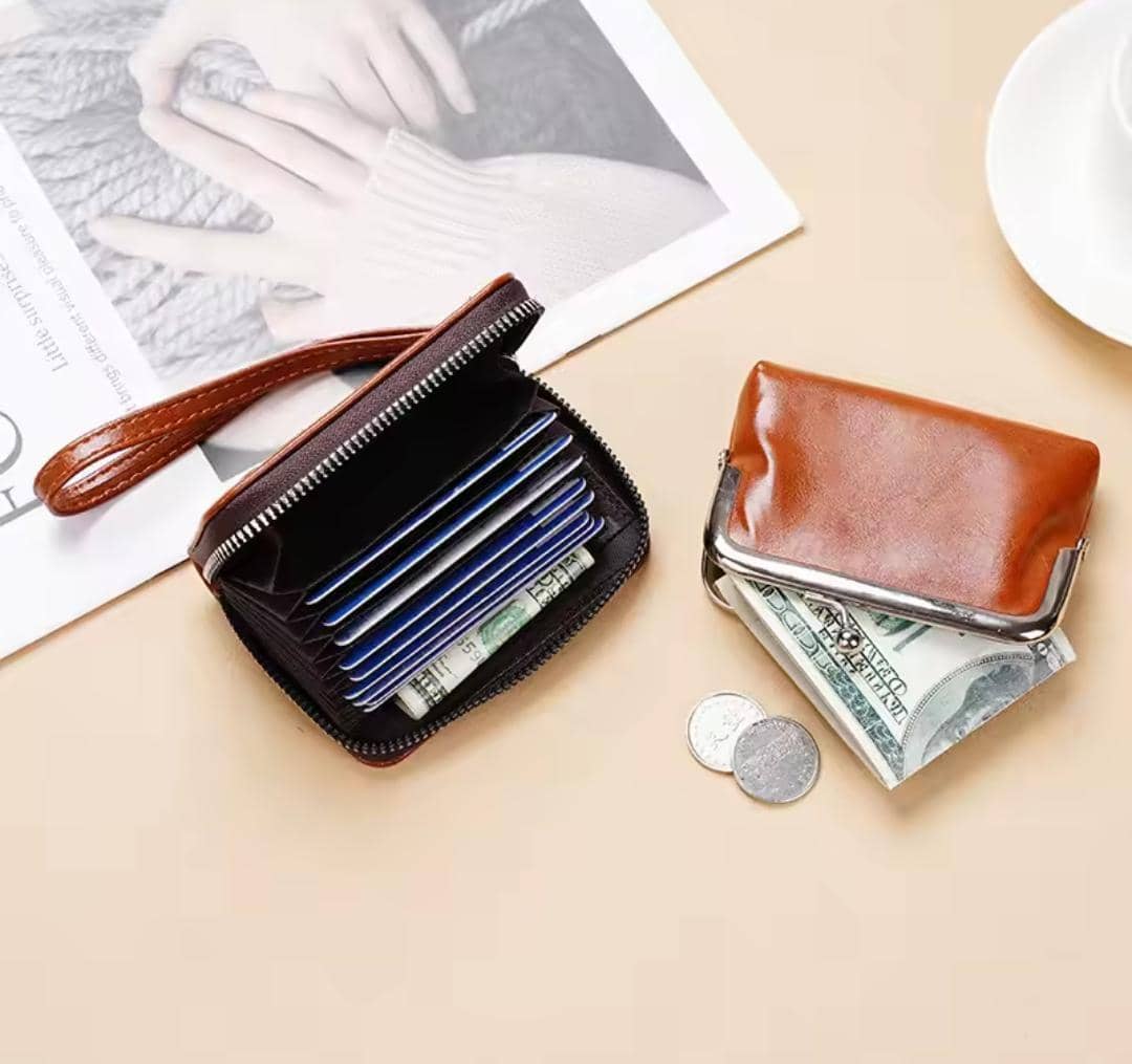 2 in 1 Mini Wallet Coin Purse & Card Holder
